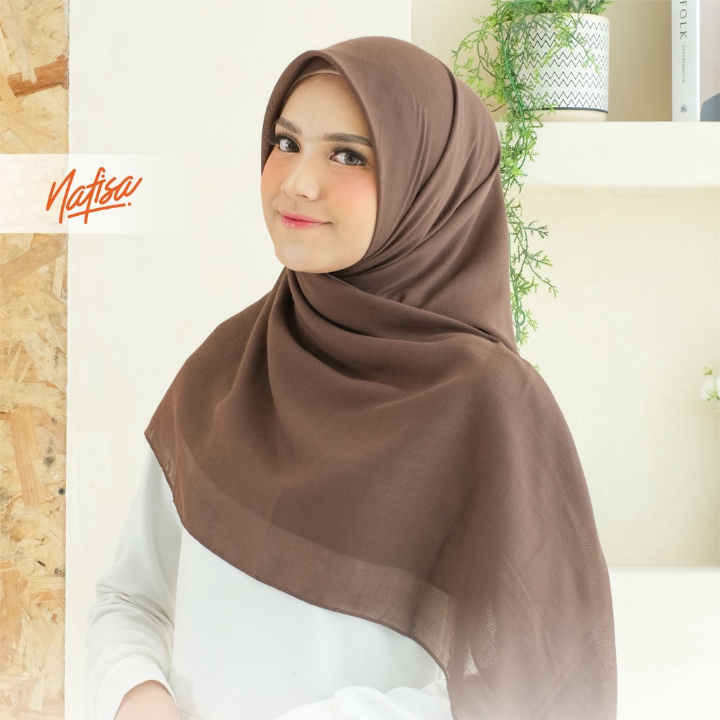 Nafisa Scarf Allura Segiempat Jumbo | Jilbab Segiempat size M, L, XL | Hijab Segiempat Syar'i