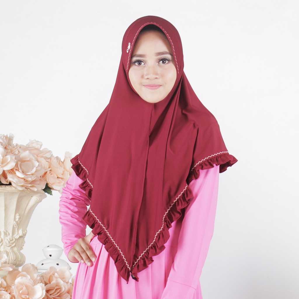 Nafisa Eliska - Kerudung Instan Belah Tengah - Jilbab Bergo Segitiga