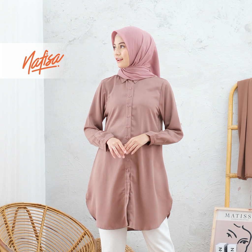 Nafisa Defect Sale - Tunik Aeris Kemeja Wanita Casual Grade B