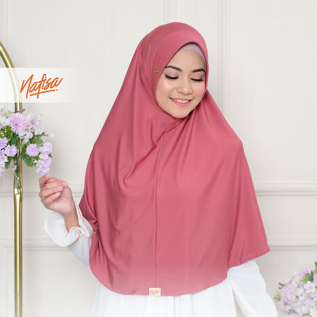 Nafisa New Asha Lycra Premium  -  Jilbab Instan Lycra Eksklusif Bergo Pet Antem