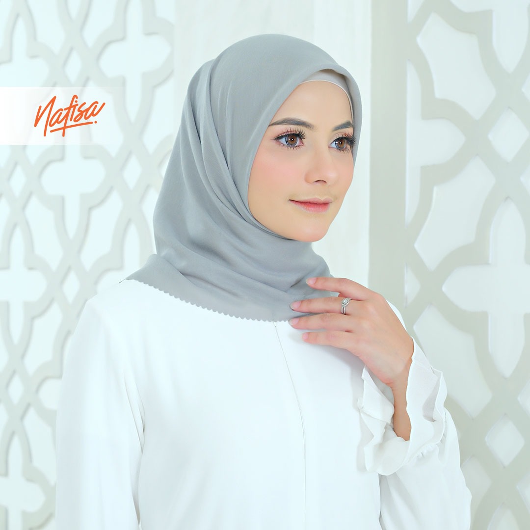 Nafisa Allura Eksklusif - Jilbab Segiempat Voal Lasercut Hijab Segiempat Lasercut