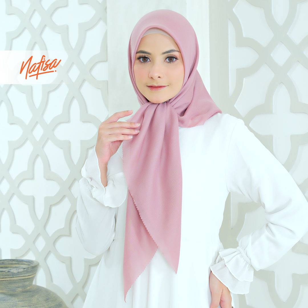 Nafisa Allura Eksklusif - Jilbab Segiempat Voal Lasercut Hijab Segiempat Lasercut