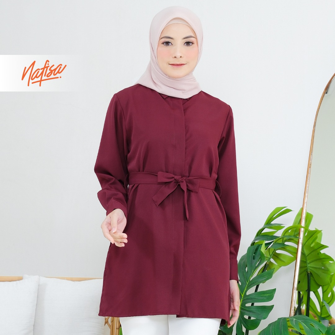Nafisa Tunik Day Atasan Kemeja Tunik Daily Adem Size Lengkap