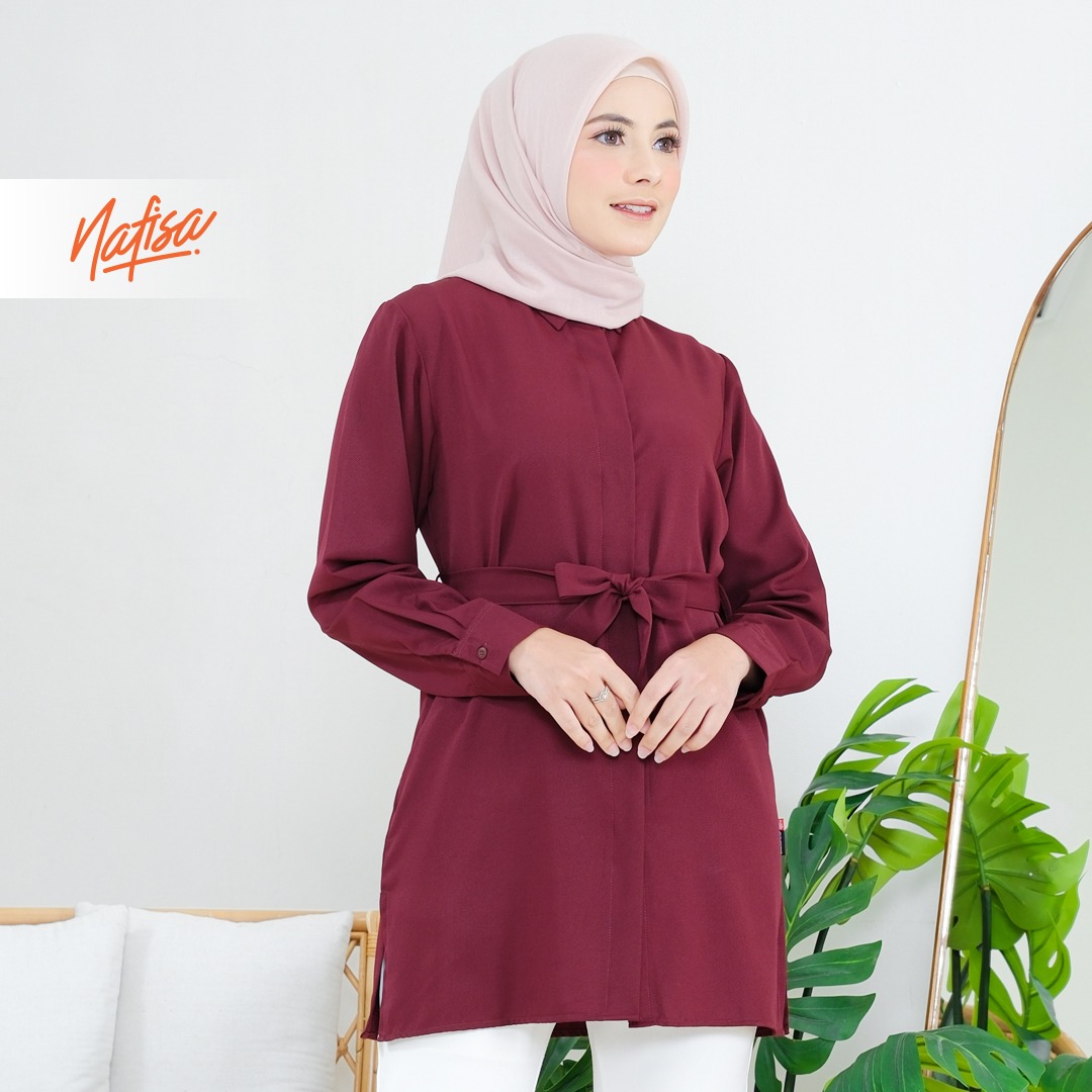 Nafisa Tunik Day Atasan Kemeja Tunik Daily Adem Size Lengkap