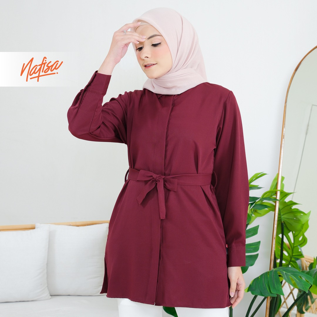 Nafisa Tunik Day Atasan Kemeja Tunik Daily Adem Size Lengkap