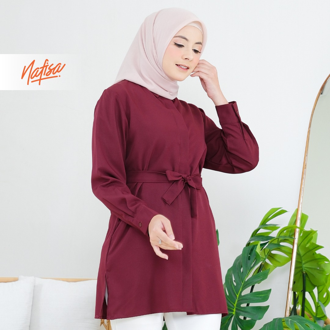 Nafisa Tunik Day Atasan Kemeja Tunik Daily Adem Size Lengkap