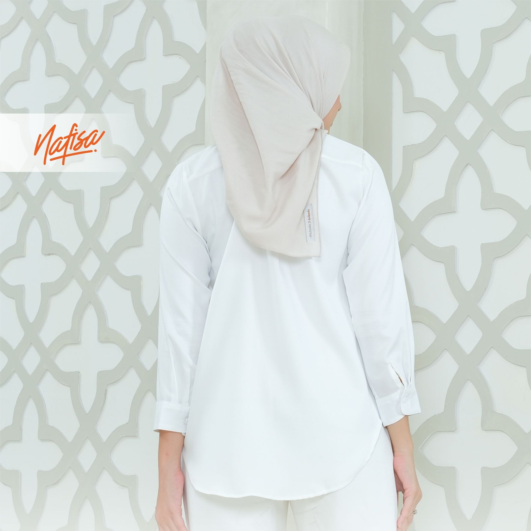 Nafisa Tunik Daily Sabanday Atasan Kemeja Putih Daily Shirt Size Lengkap