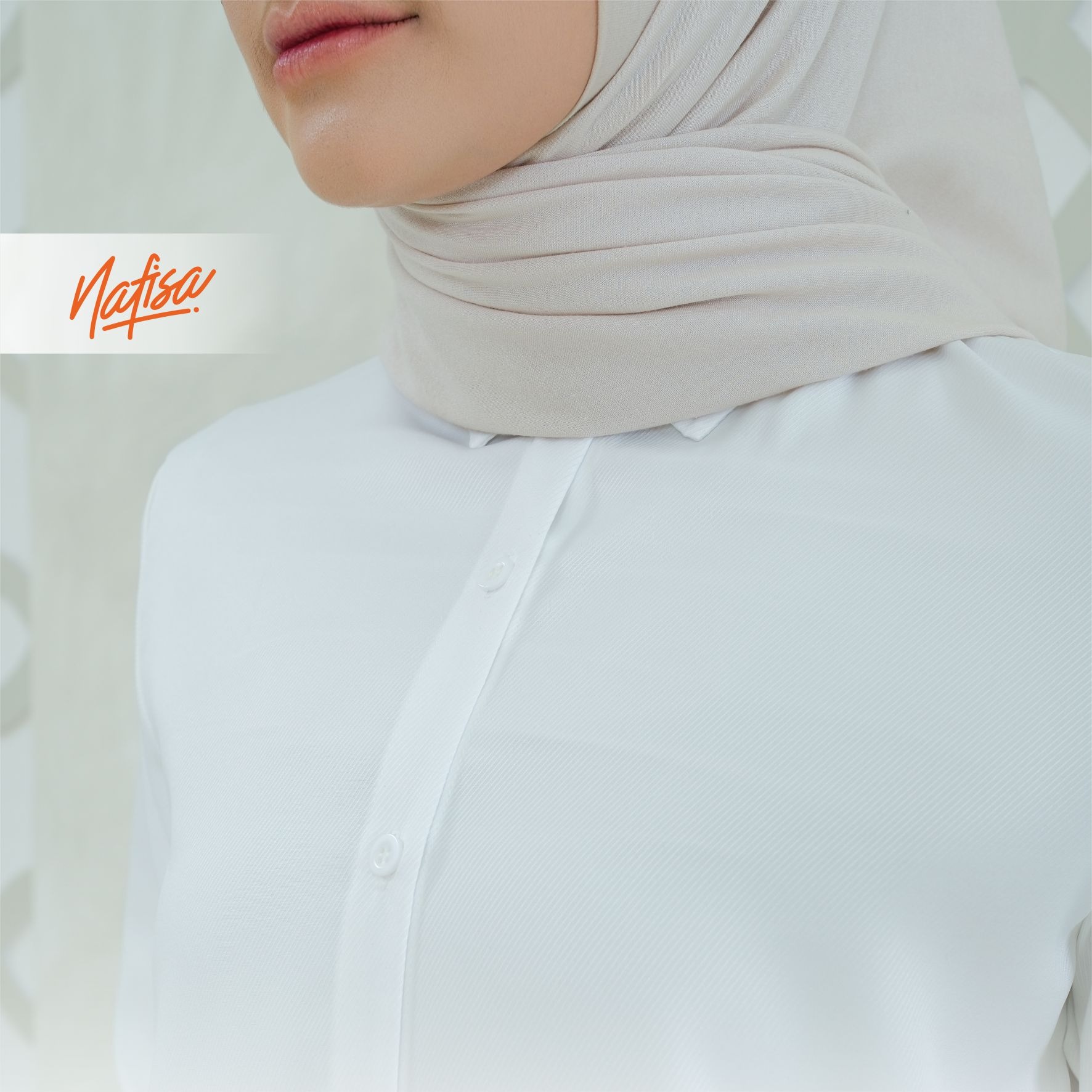 Nafisa Tunik Daily Sabanday Atasan Kemeja Putih Daily Shirt Size Lengkap