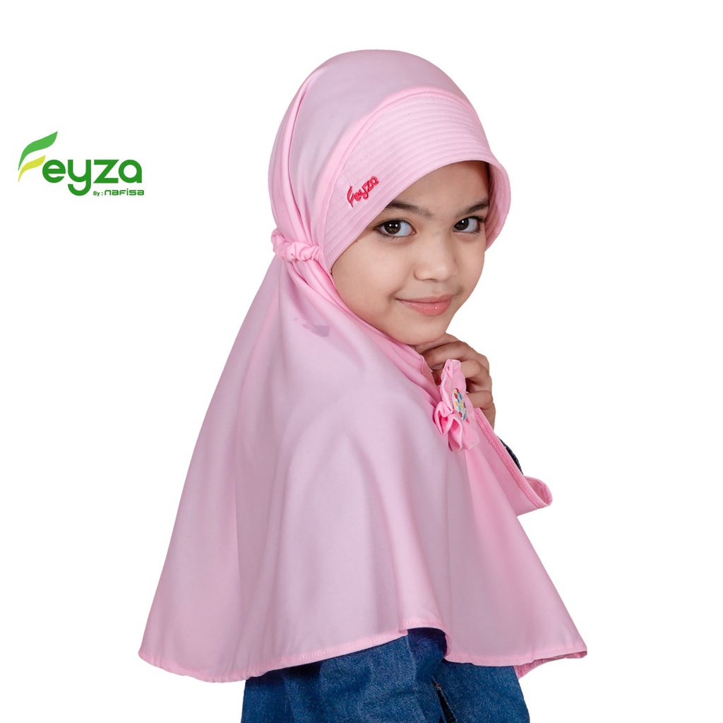 Nafisa Feyza Velika - Jilbab Instan Anak Bergo Bahan Kaos PE Usia 4-6 Tahun