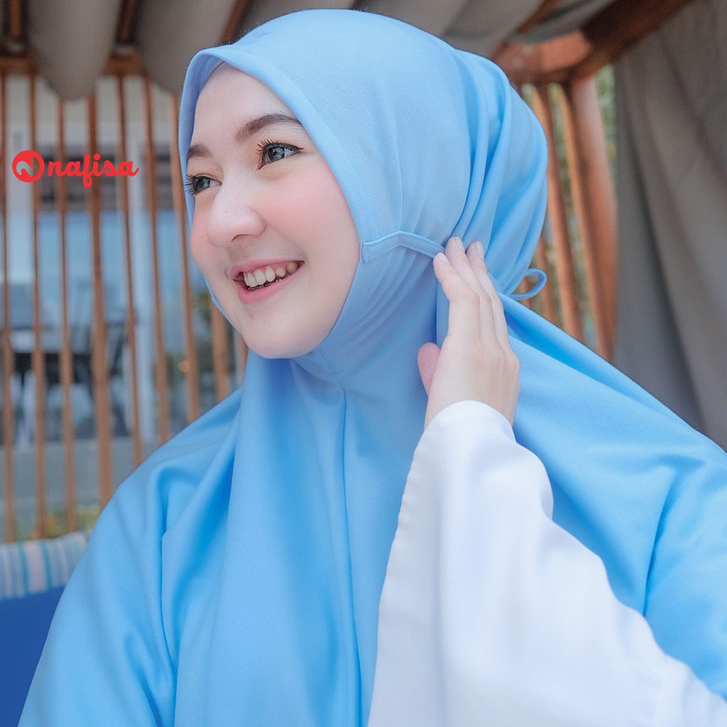 Nafisa Hijab At Home Reguler - Kerudung Instan Tali Jilbab Kaos Non Pet