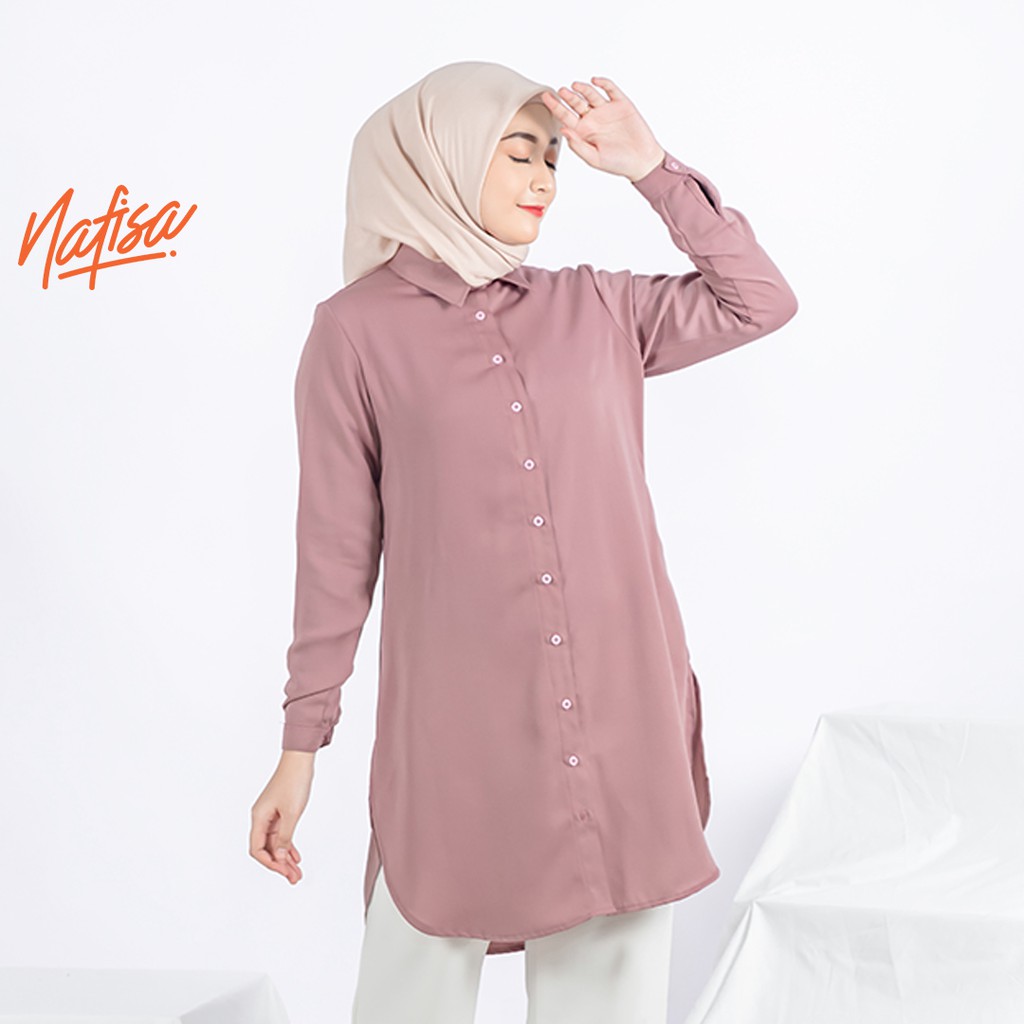 Nafisa Aeris - Tunik Wanita Casual Atasan Masa kini Ukuran Lengkap