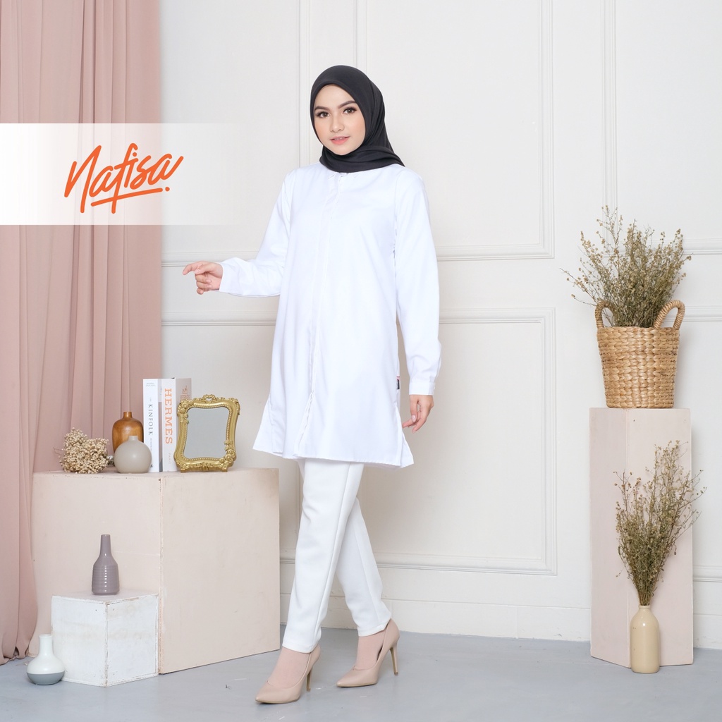 Nafisa Tunik Fleksibel Day - Kemeja Tunik Day to Day Toyobo Size Lengkap