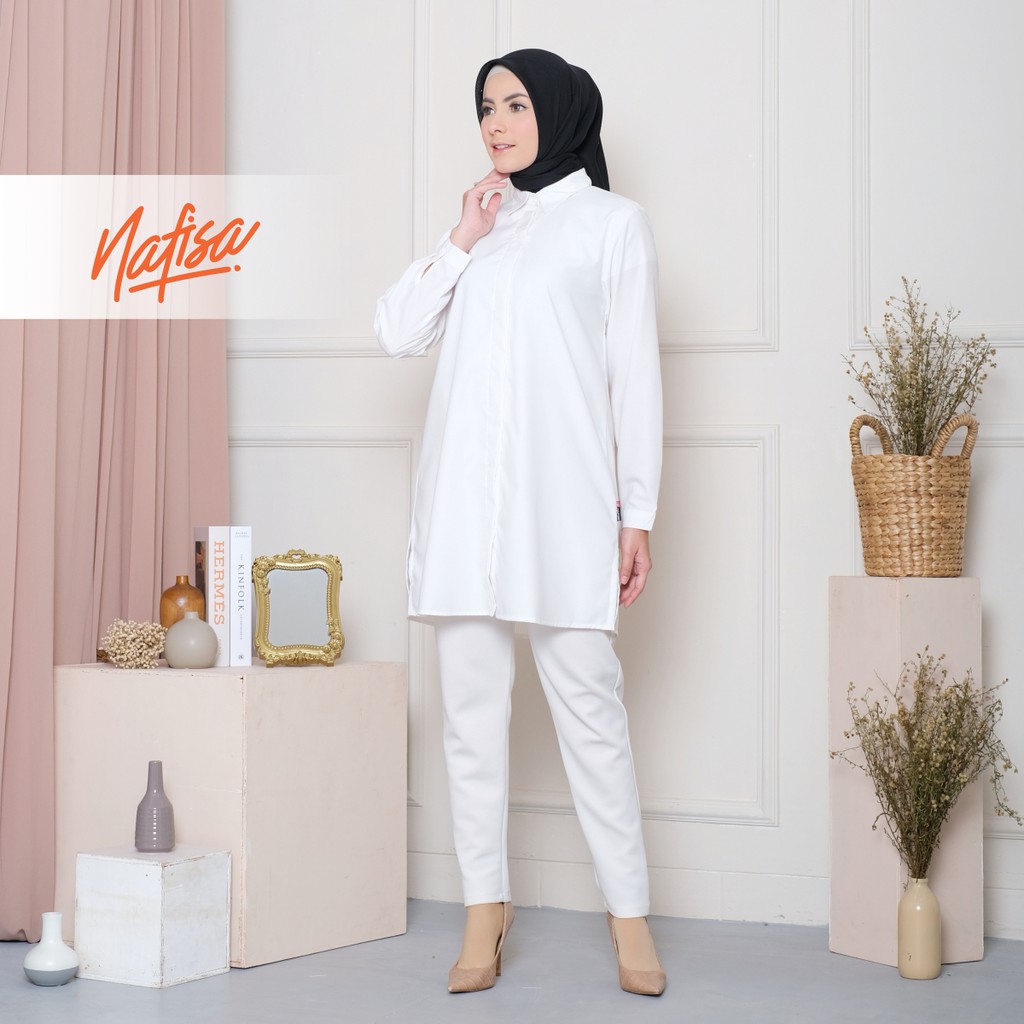Nafisa Tunik Fleksibel Day - Kemeja Tunik Day to Day Toyobo Size Lengkap