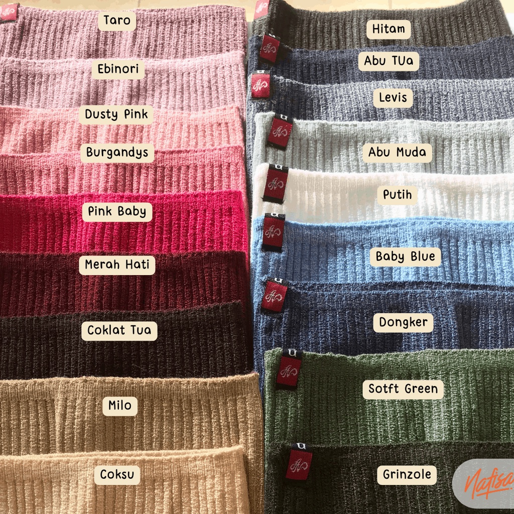Nafisa Ciput Umi | Inner Rajut 1 Warna Anti Pusing | Ciput Jilbab Instan