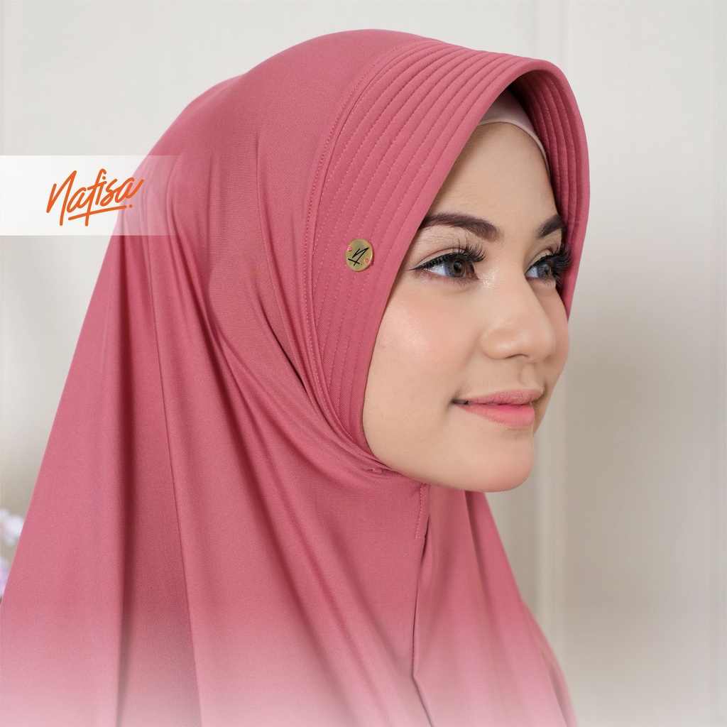Nafisa New Asha Lycra Premium  -  Jilbab Instan Lycra Eksklusif Bergo Pet Antem