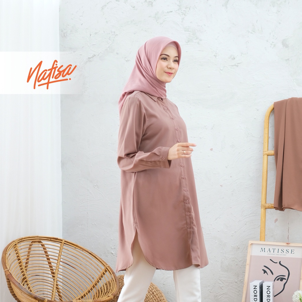 Nafisa Defect Sale - Tunik Aeris Kemeja Wanita Casual Grade B