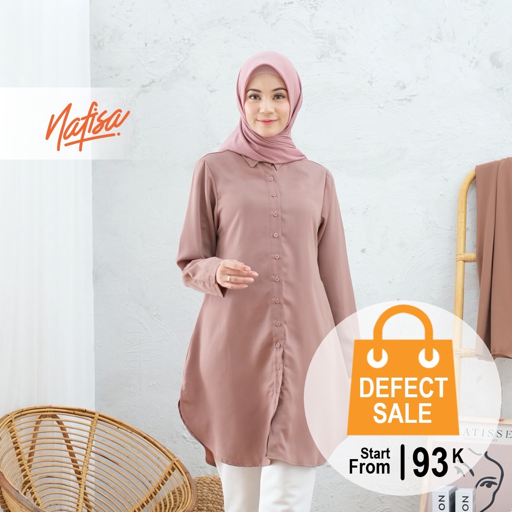 Nafisa Defect Sale - Tunik Aeris Kemeja Wanita Casual Grade B