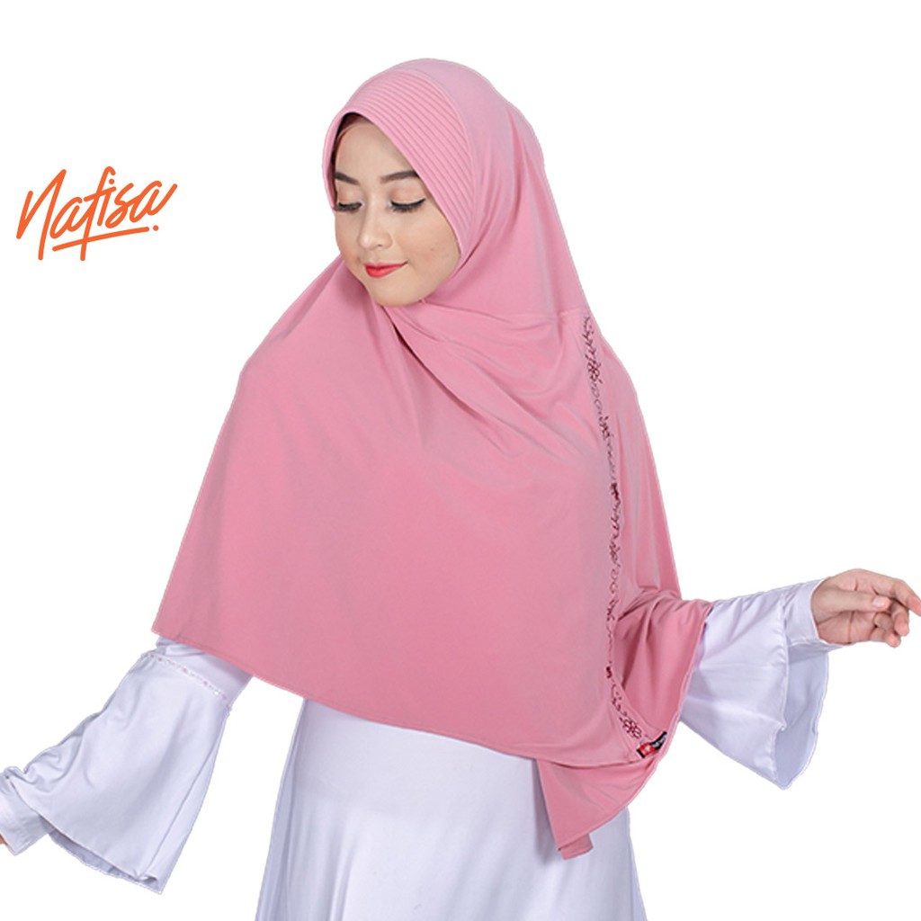 Nafisa Harmoni - Kerudung Instan Bordir Stella | Jilbab instan Jersey Premium | Hijab Instant Jersey