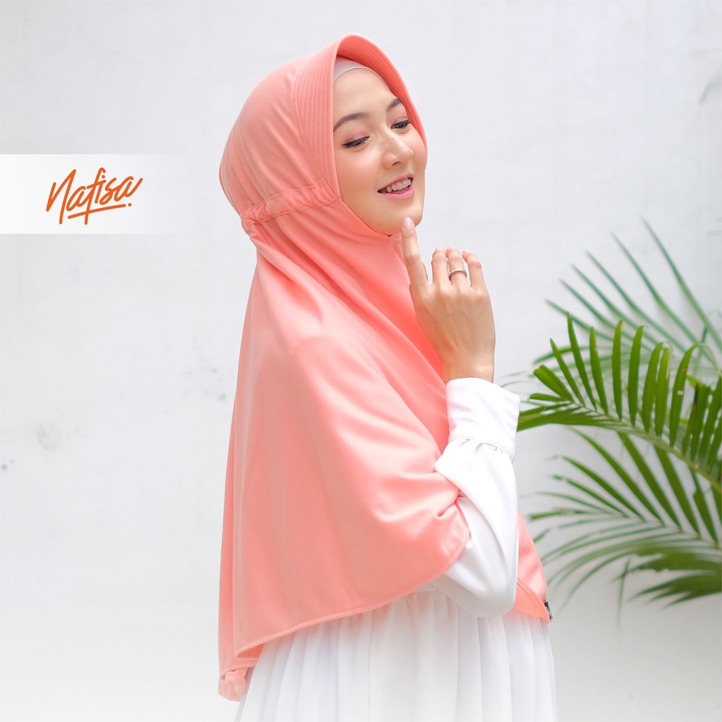 Nafisa Santai Lycra Eksklusif - Jilbab Instan Serut Bergo Size Lengkap