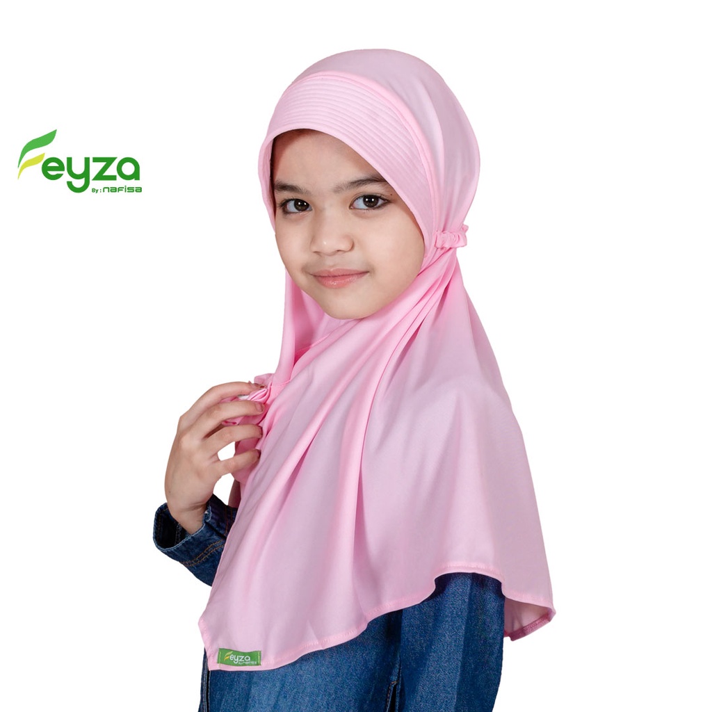 Nafisa Feyza Velika - Jilbab Instan Anak Bergo Bahan Kaos PE Usia 4-6 Tahun