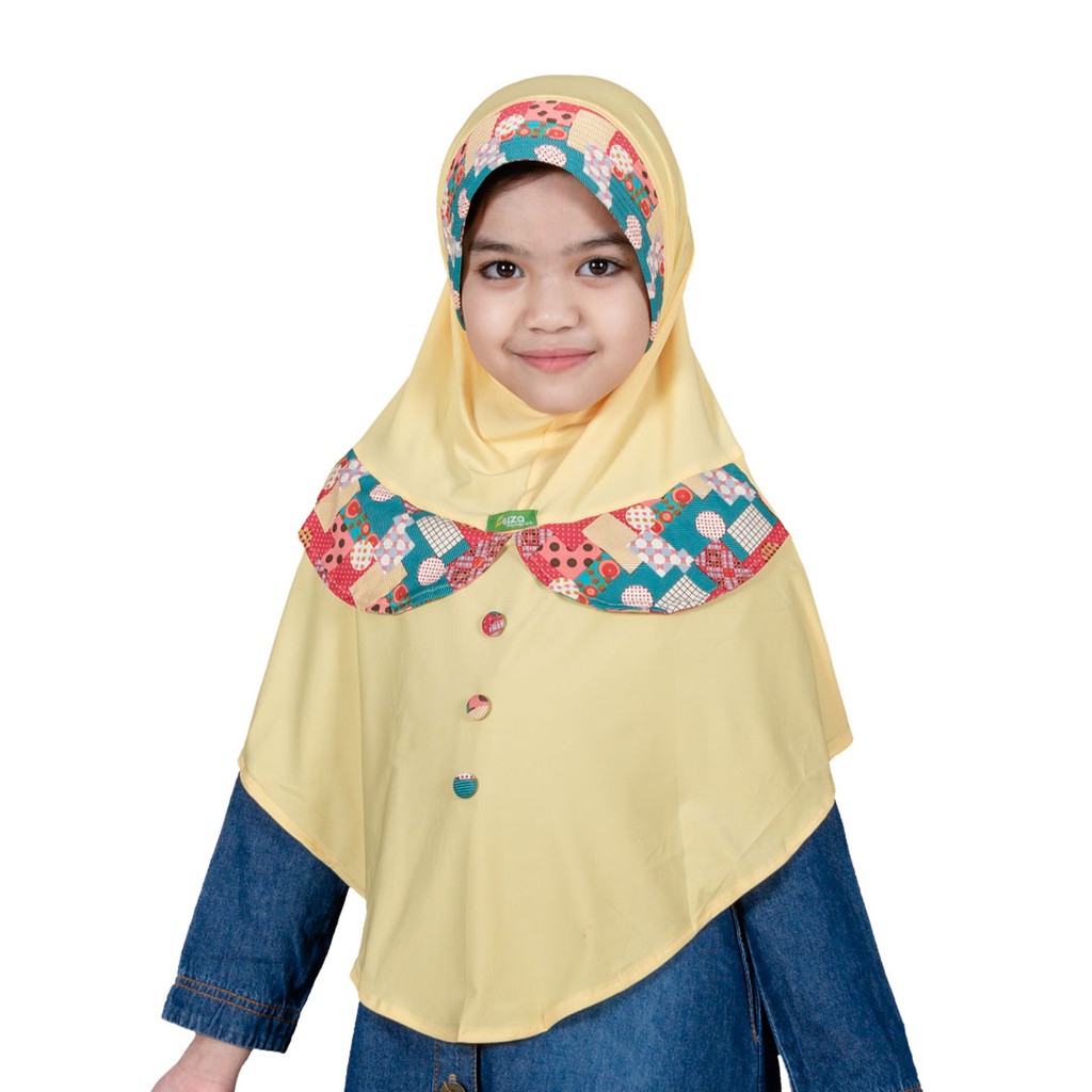 Nafisa Feyza Haruni - Jilbab Instan Anak Motif | Hijab Bergo Anak Lucu