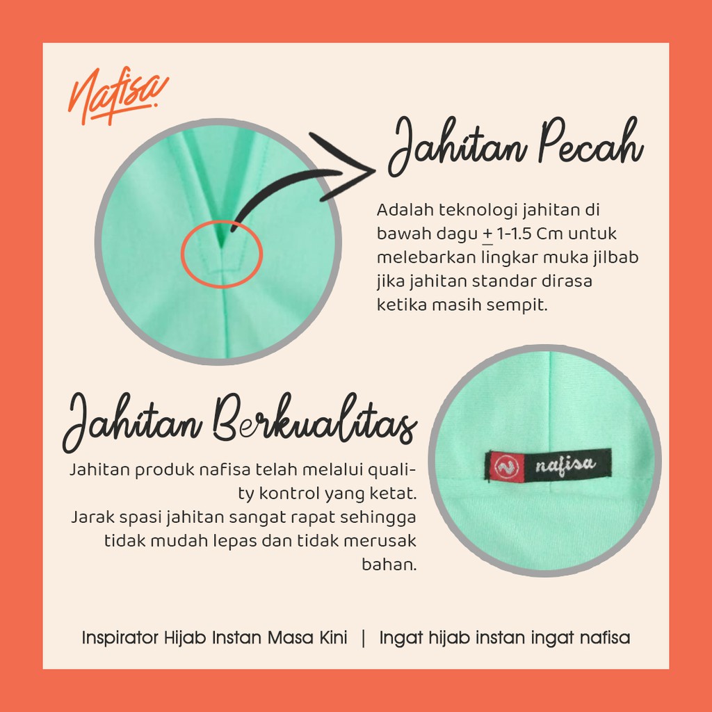 Nafisa Hijab At Home Reguler - Kerudung Instan Tali Jilbab Kaos Non Pet