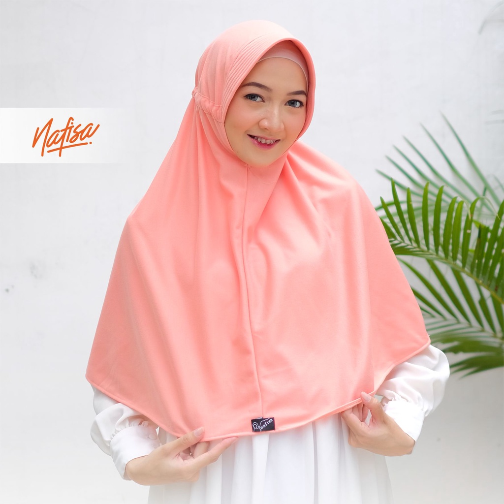 Nafisa Hijab Santai - Jilbab Instan Serut Kaos - Kerudung bergo simple