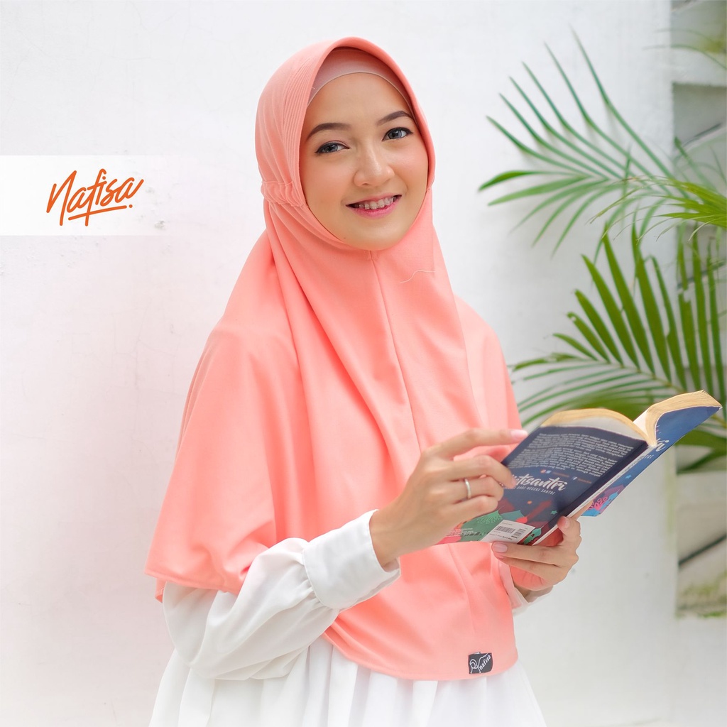 Nafisa Hijab Santai - Jilbab Instan Serut Kaos - Kerudung bergo simple