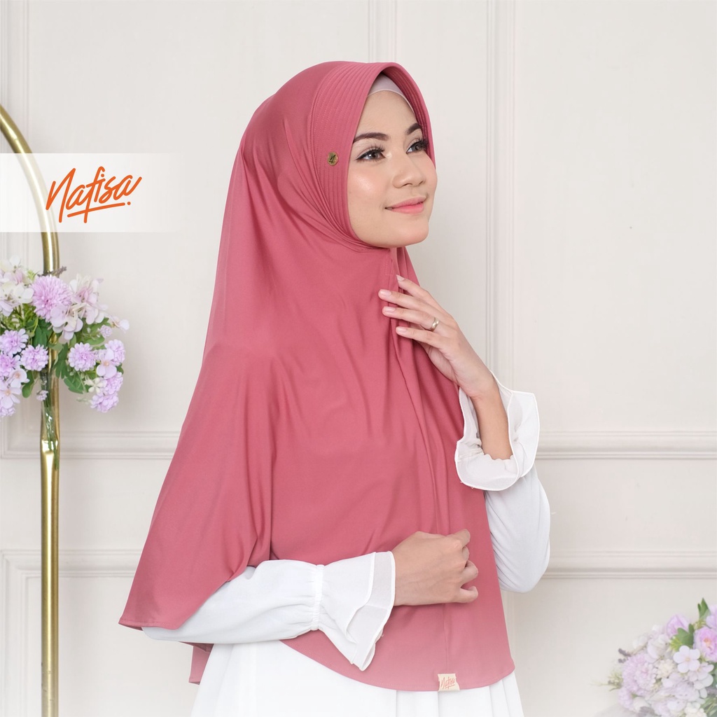 Nafisa New Asha Lycra Premium  -  Jilbab Instan Lycra Eksklusif Bergo Pet Antem