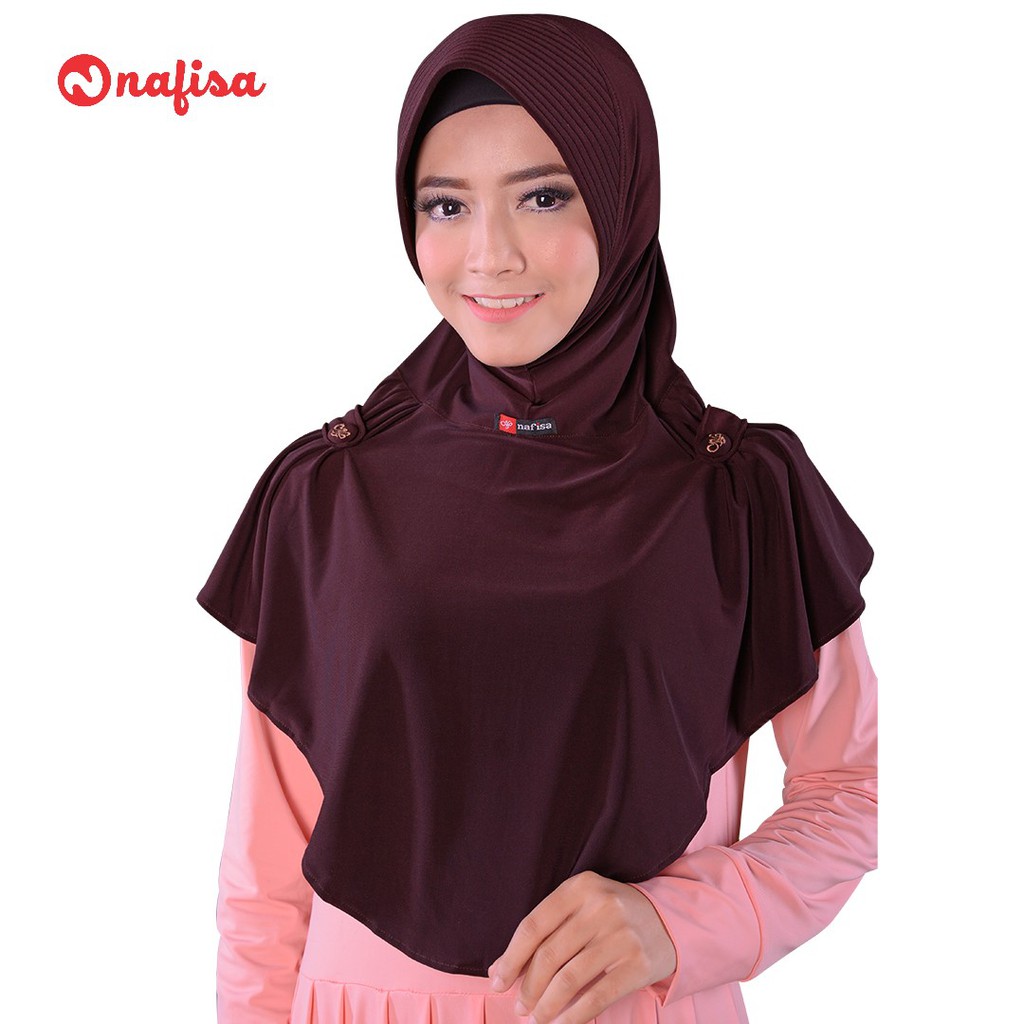 Nafisa Shafa Warna Putih - Kerudung instan dewasa