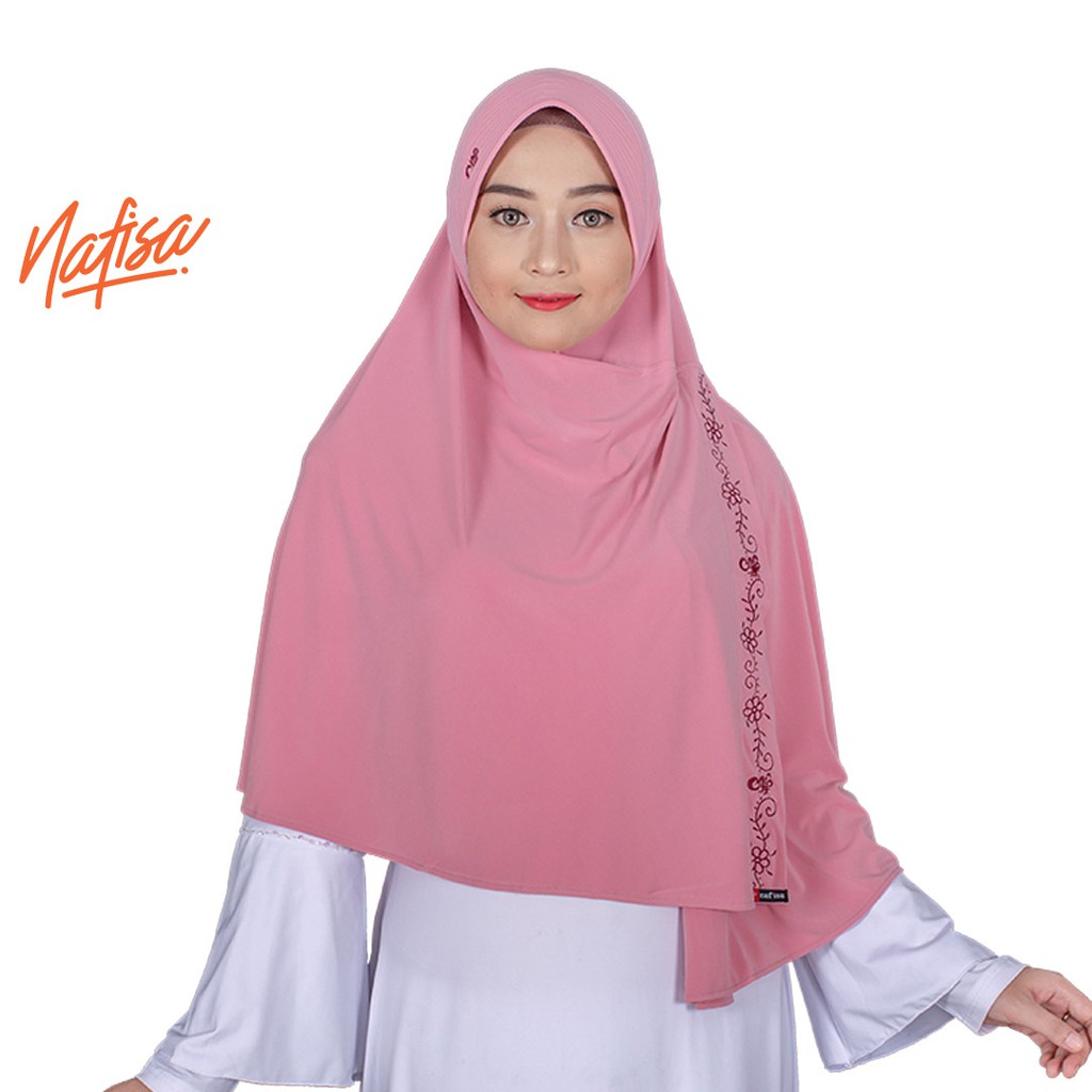 Nafisa Harmoni - Kerudung Instan Bordir Stella | Jilbab instan Jersey Premium | Hijab Instant Jersey