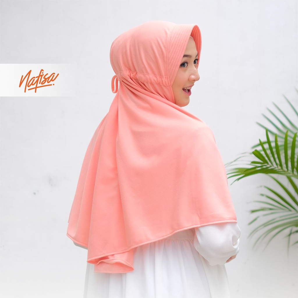 Nafisa Hijab Santai - Jilbab Instan Serut Kaos - Kerudung bergo simple