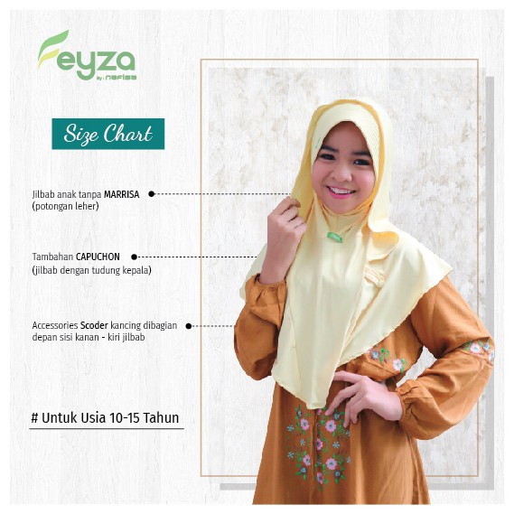Nafisa Feyza Griselda - Jilbab Instan Anak Usia 10-15 Th