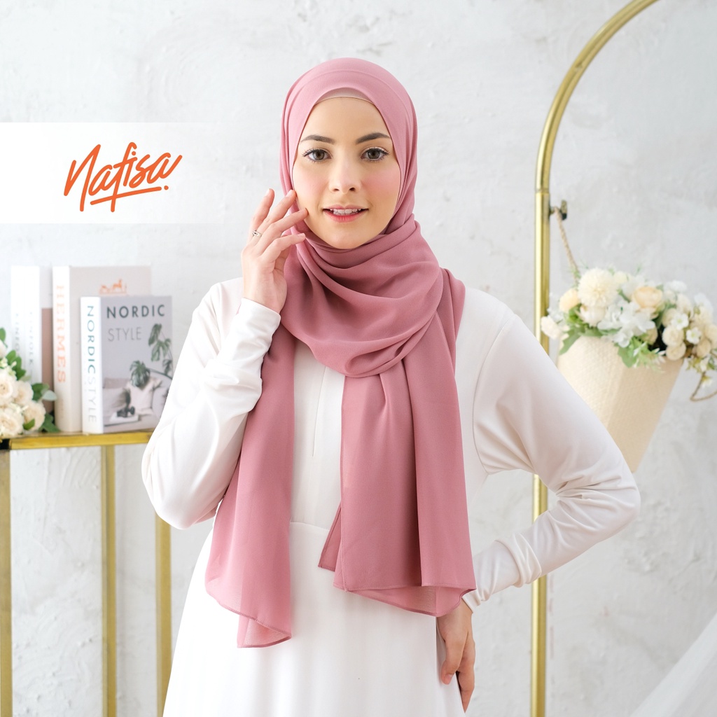 Nafisa Pasmina Cyra - Hijab Pashmina Warna Pastel Premium