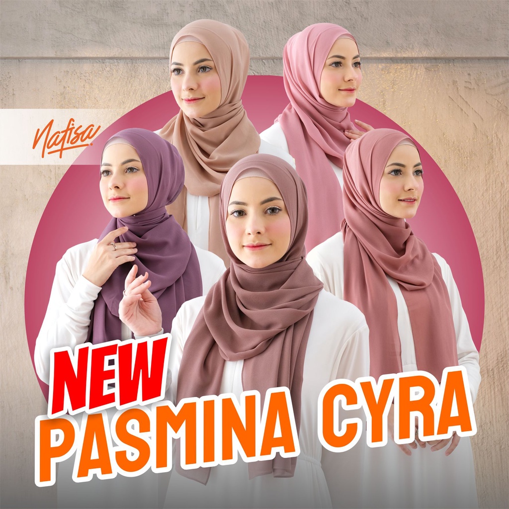 Nafisa Pasmina Cyra - Hijab Pashmina Warna Pastel Premium