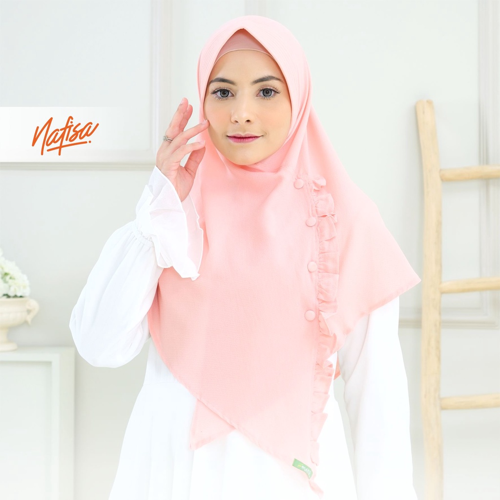 Nafisa Feyza Fadheela | Jilbab Instan Bergo Dewasa Bahan Woven Diamond Crepe