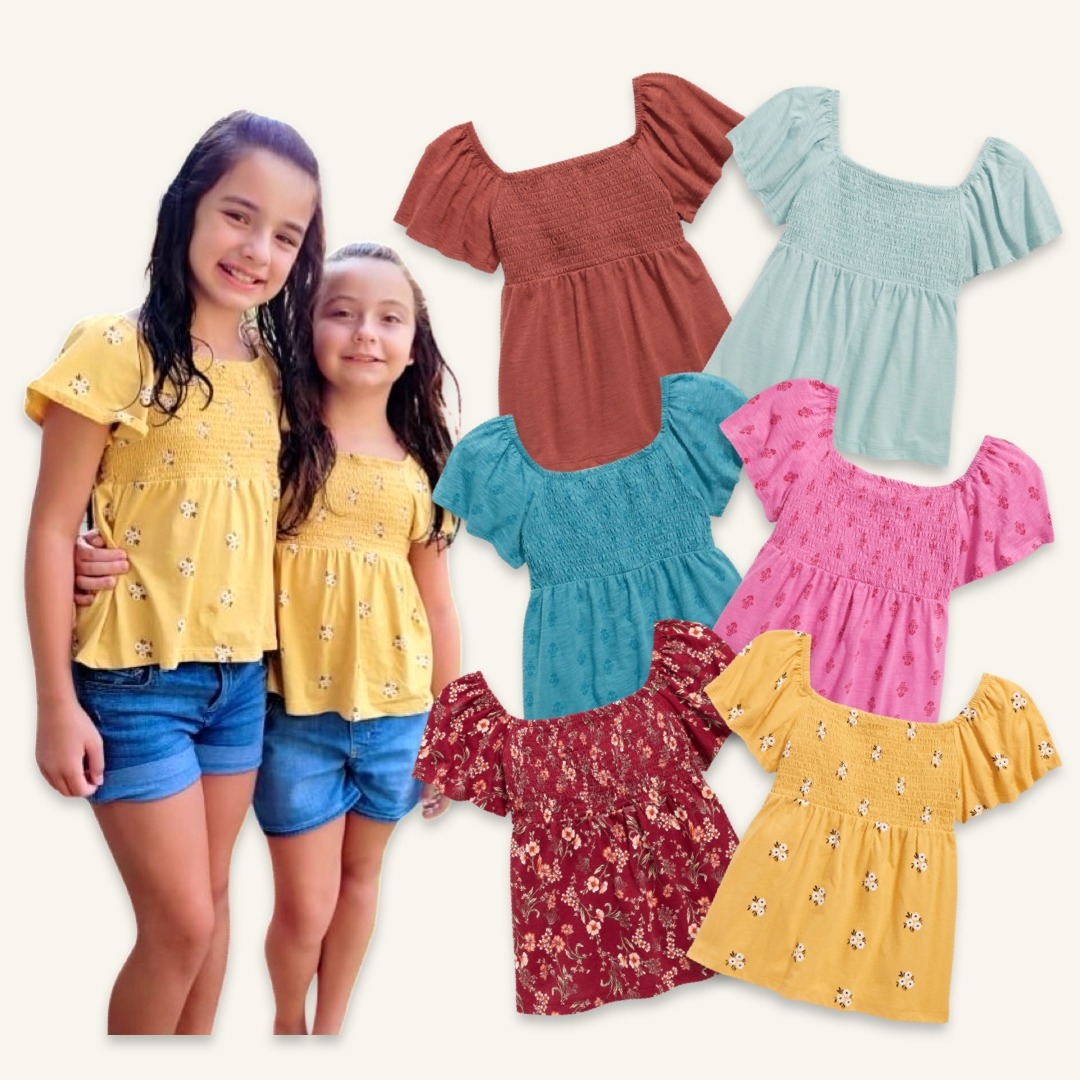 Oldnavy Girls Smocked Flutter Top