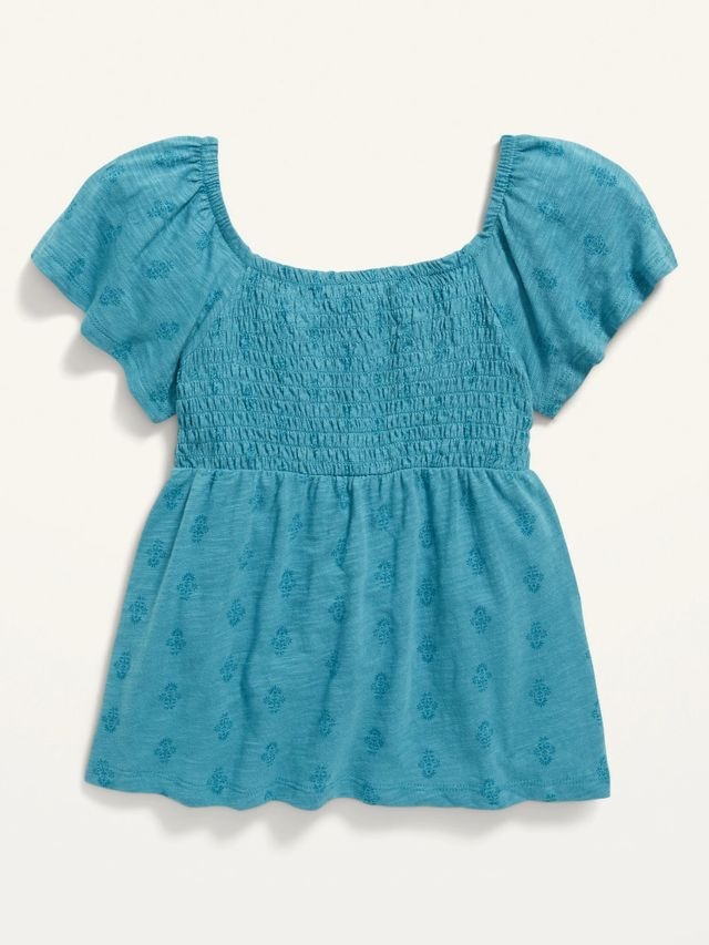 Oldnavy Girls Smocked Flutter Top