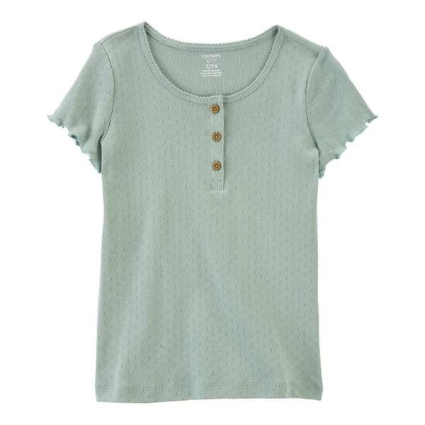 Oshkosh Girls Rib Henley Tee