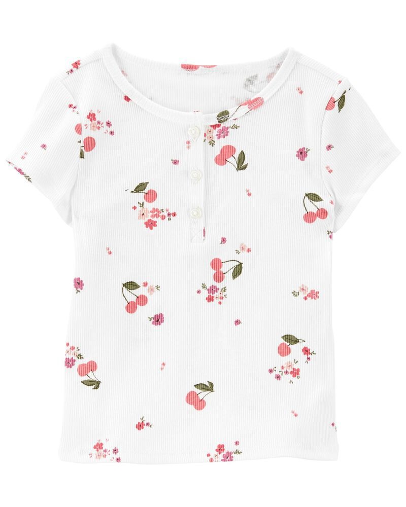 Oshkosh Girls Rib Henley Tee