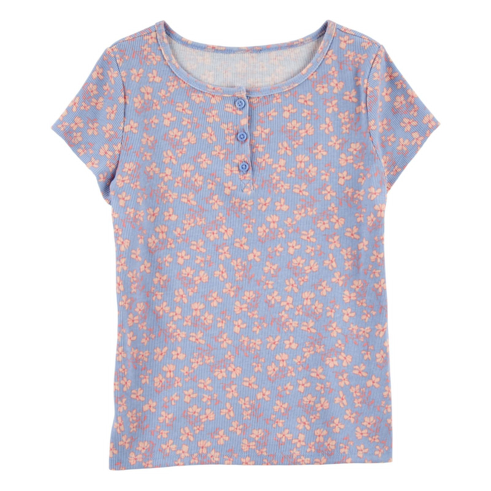 Oshkosh Girls Rib Henley Tee
