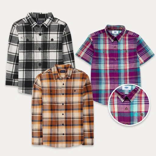 Image of TCPlace/Oldnavy Boys Flannel Shirts