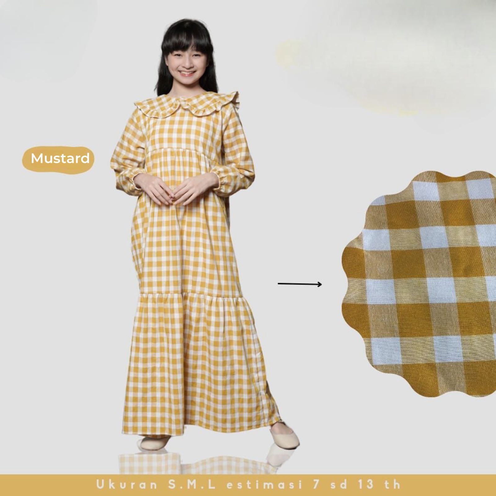 Gamis Ruffle Kotak Junior