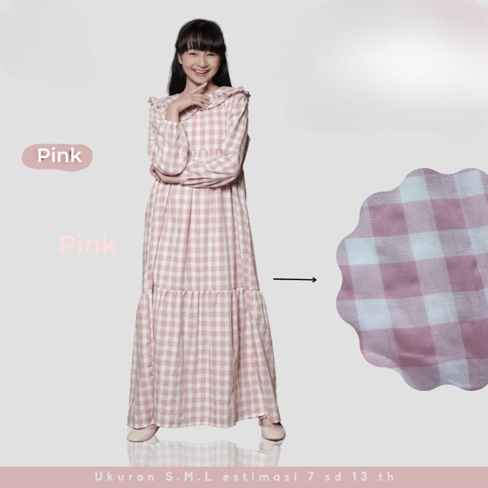 Gamis Ruffle Kotak Junior
