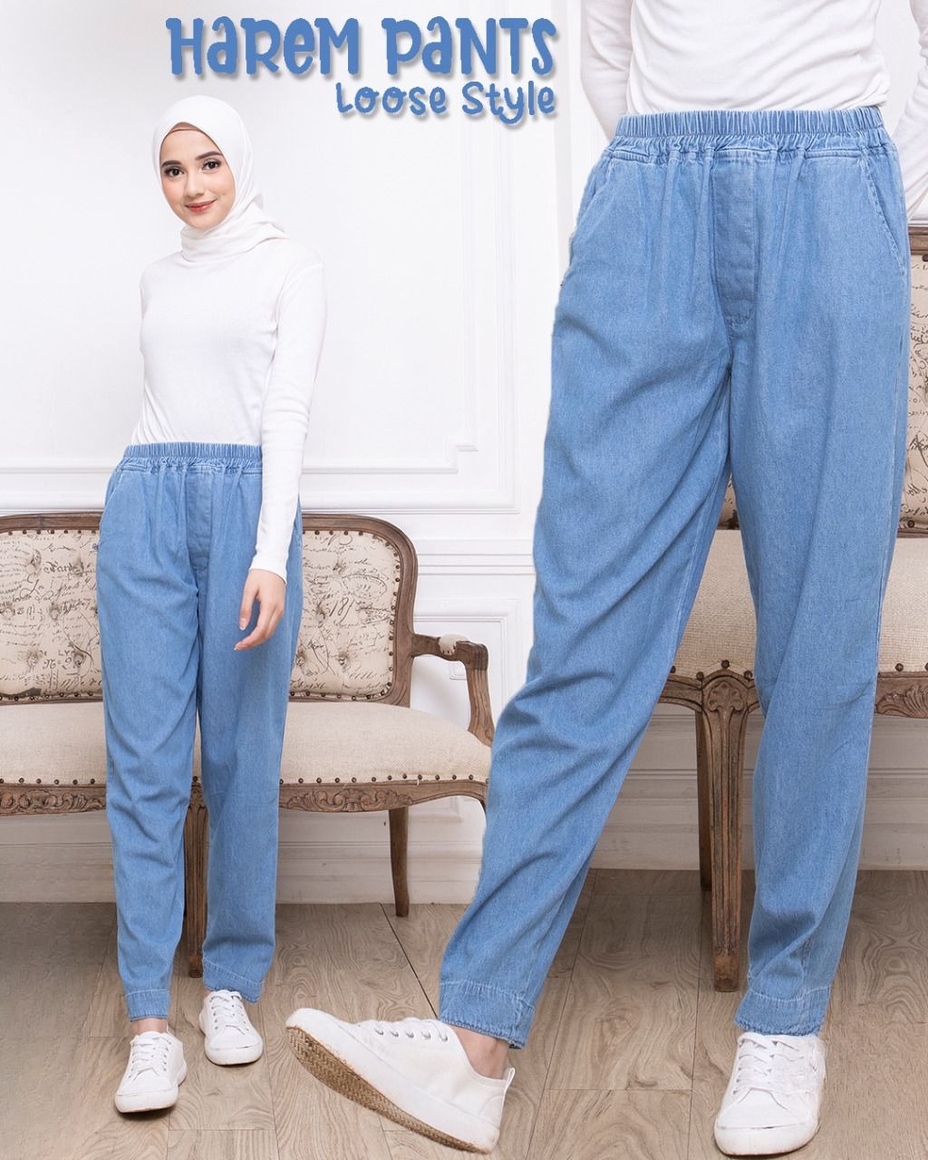 Soft Jeans Harem Pants