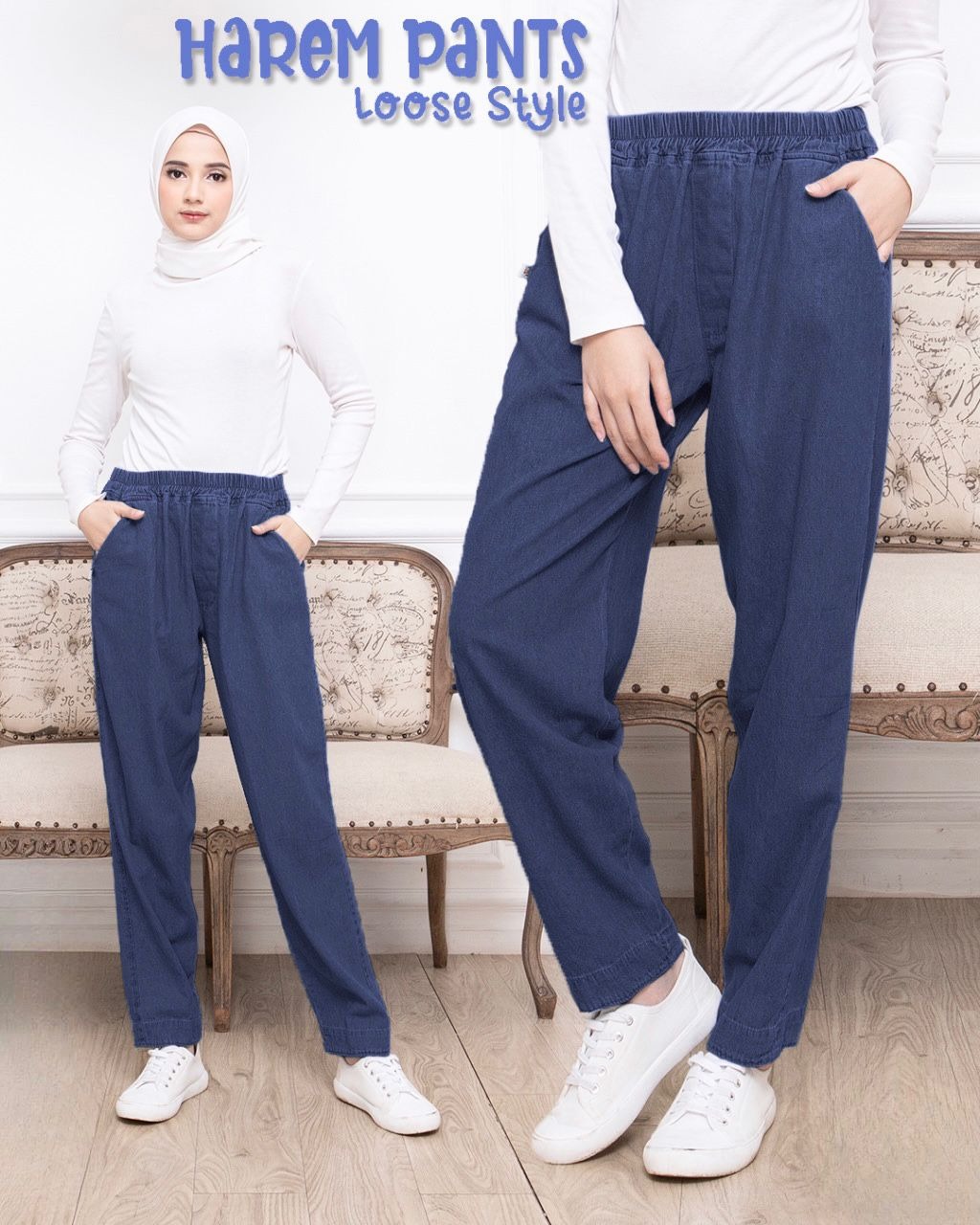 Soft Jeans Harem Pants