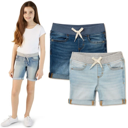 Image of WonderNation Girls Bermuda Denim Shorts