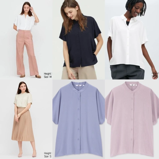 Image of Uniqlo Rayon Kemeja Blus Lengan Pendek