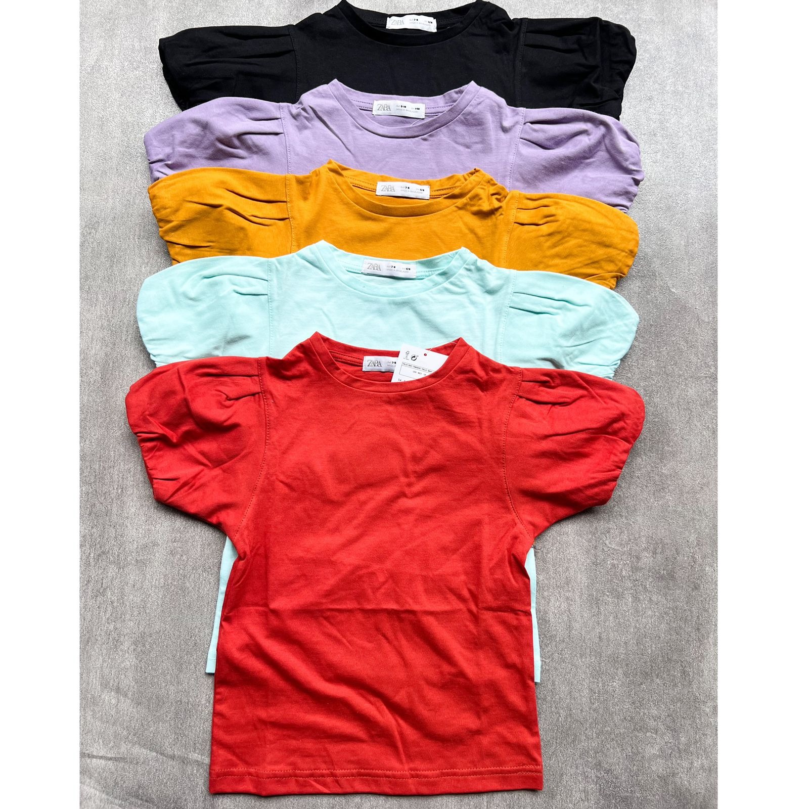 Zara Girls Balloon Sleeve T-Shirts