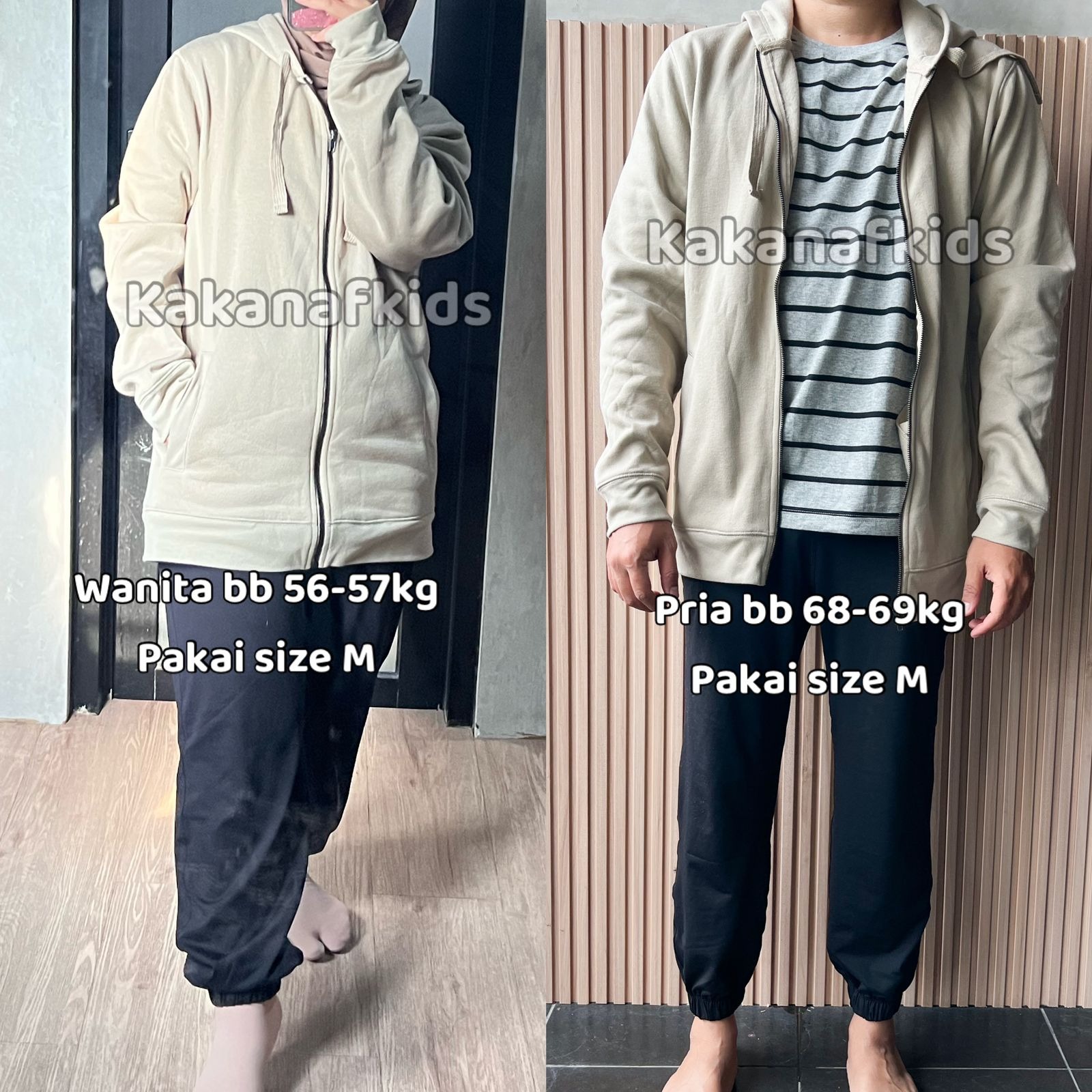 ANKO Unisex Jacket Hoodie Dewasa
